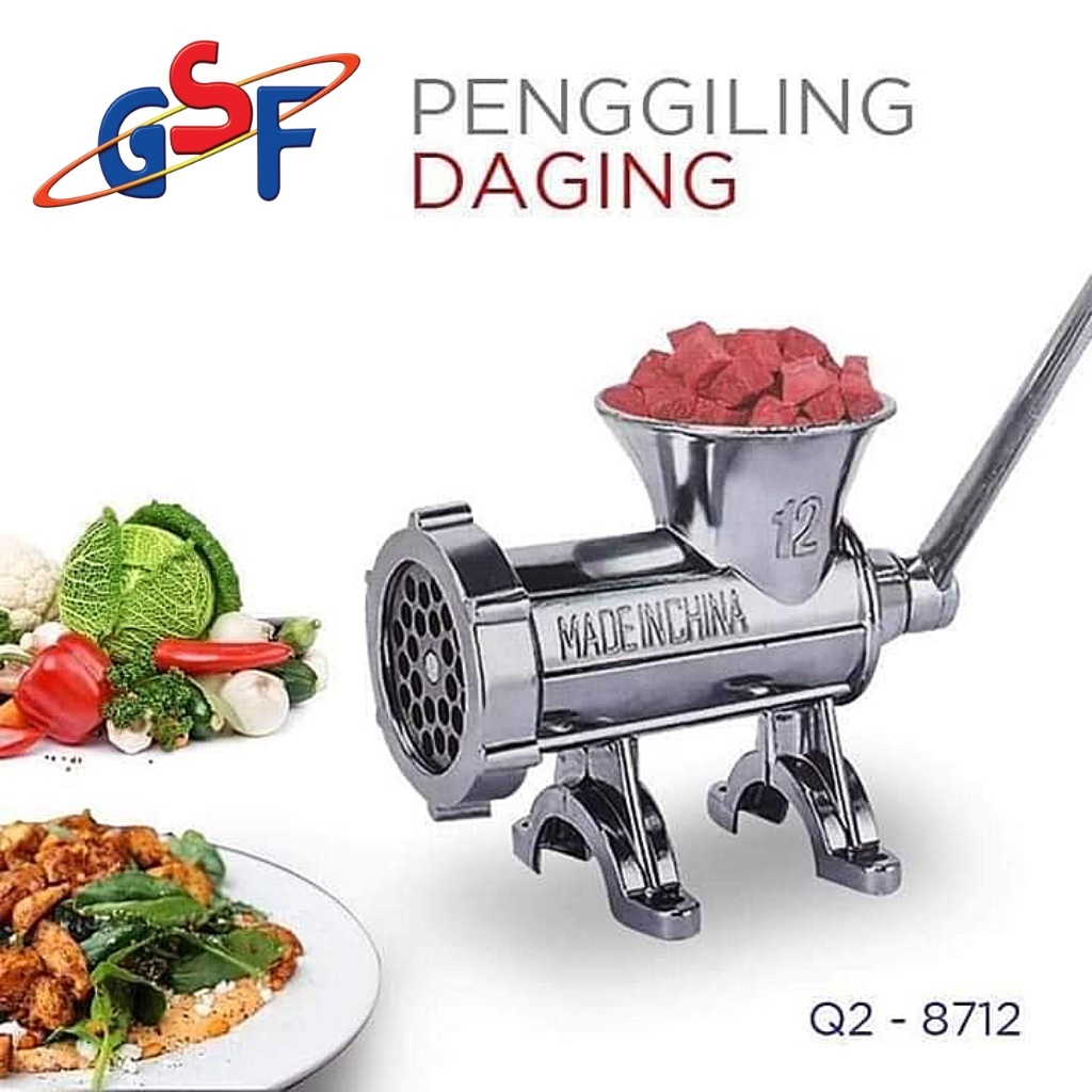 Gilingan Daging Manual Meat Grinder Penggiling Meat Mincer Stainless Alat Penggiling Daging Manual