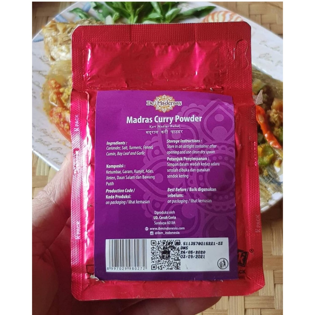 

DE MADERAAS MADRAS CURRY POWDER POUCH