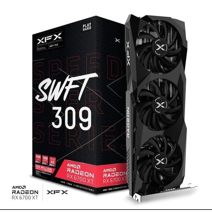 VGA XFX SPEEDSTER SWFT 309 AMD Radeon RX 6700 XT GDDR6 12GB NON LHR