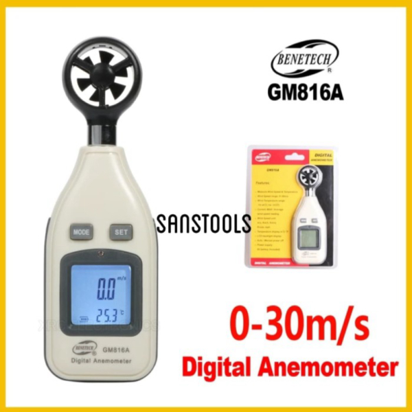 

Benetech GM816A digital anemometer alat ukur kecepatan angin GM-816A Berkualitas