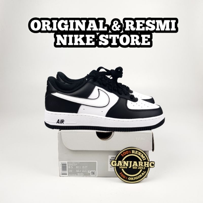 Sneakers Nike AF1 Air Force 1 Black White Panda Original Resmi Nike Store 100% Authentic Legit