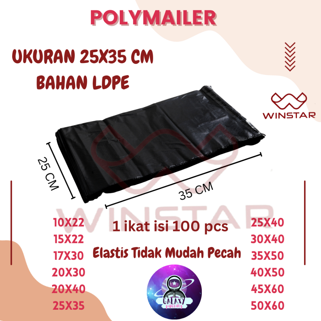 

POLYMAILER 25x35 PLASTIK PACKING ONLINE isi 100 pcs