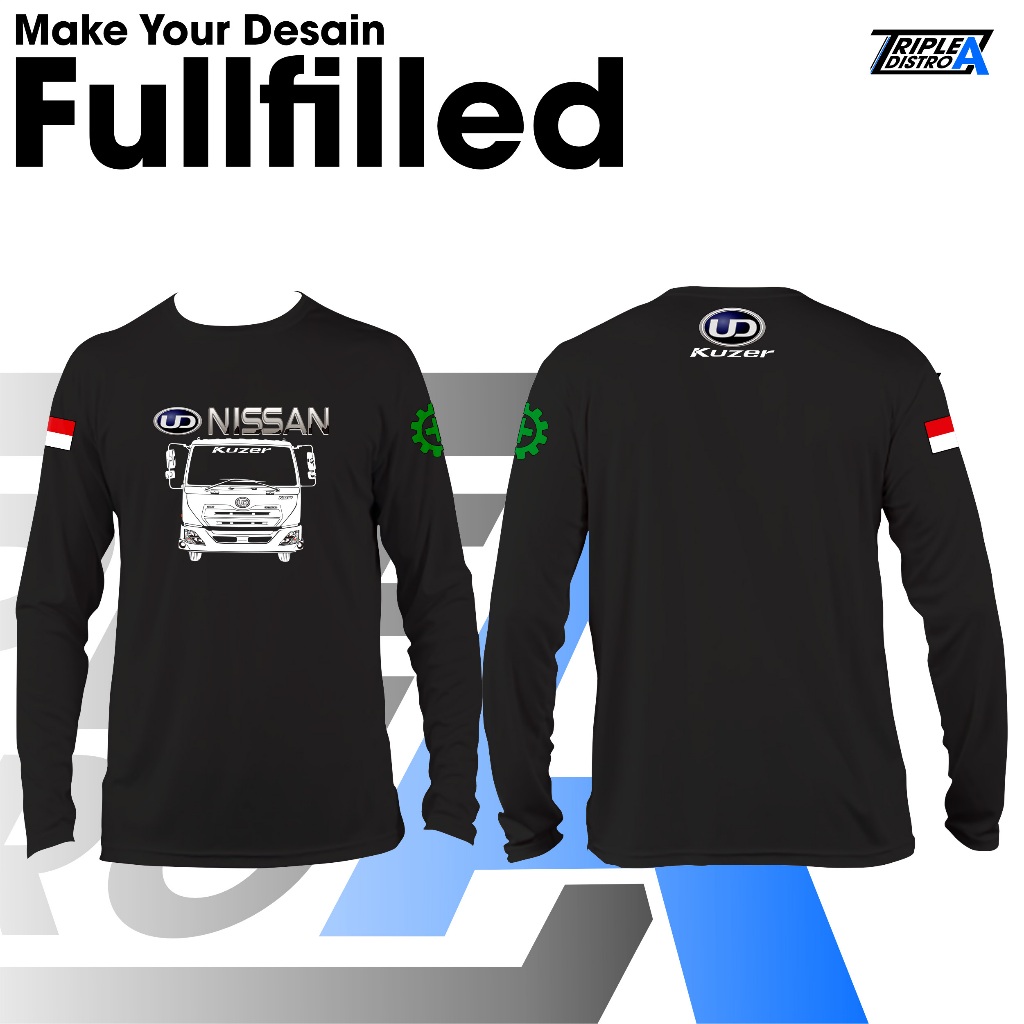 Kaos Lengan Panjang Driver Muda Nissan UD Kuzer Simple by Triple A Distro