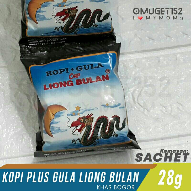 

[omuget152] Sachet - Kopi Plus Gula Tulen cap Liong Bulan Khas Bogor, 28gr