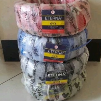 Kabel Eterna NYA 1x2.5mm Kabel Listrik Kawat Tunggal Tembaga 1x2.5mm ETERNA (Per meter)