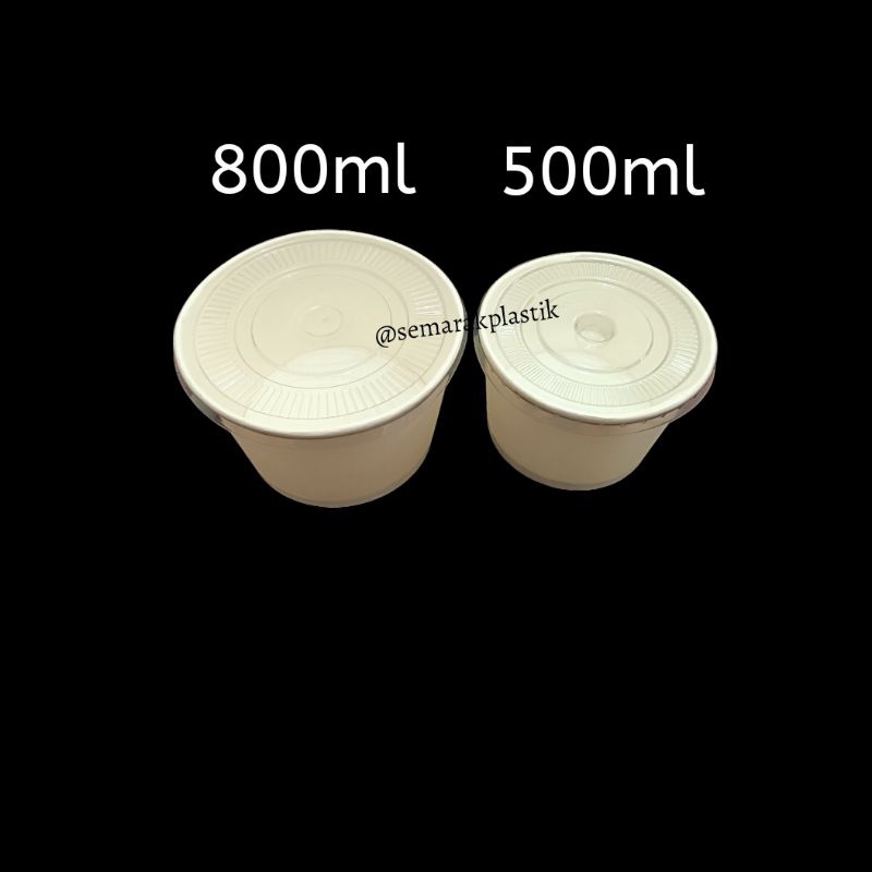 Mangkok Kertas tahan panas dengan tutup / papper bowl