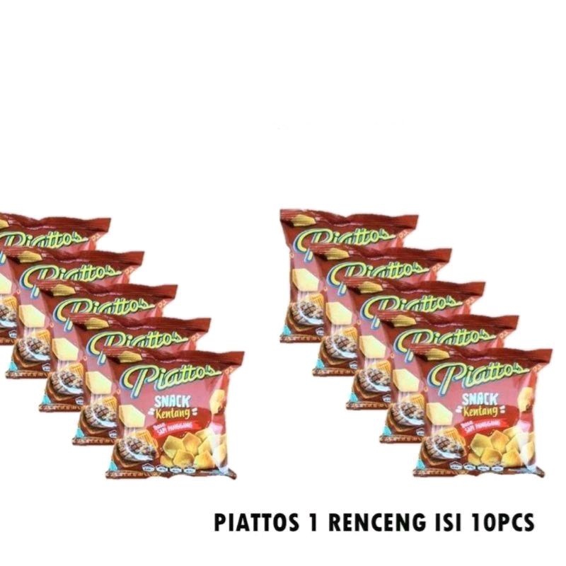 

Piattos Sapi Panggang Keripik Kentang Piattos Snack Kentang Chiki Kentang (10pcs / renteng @7gr)