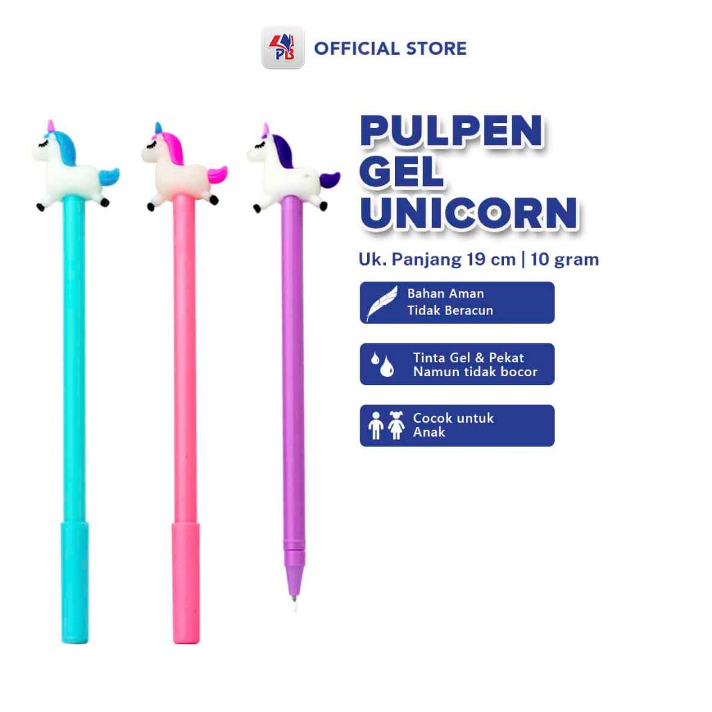 

Pulpen Anak / Bolpoin Anak / Bulpen Anak Pena Gel Unicorn Warna Warni