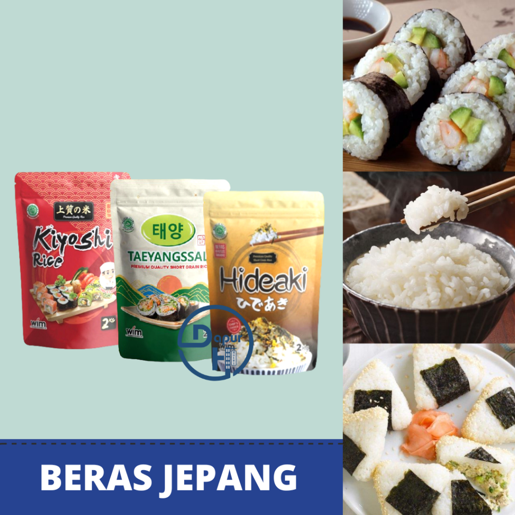 

HIDEAKI KENTA KIYOSHI TAEYANGSAL Beras Sushi Premium 2 Kg Japonica Rice for Kimbab-