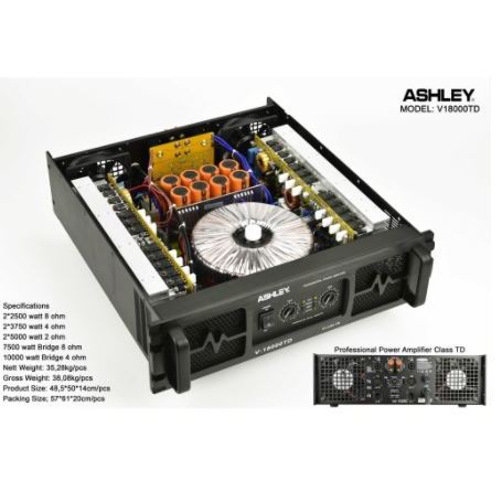 Power Amplifier Ashley V18000 TD/V 18000 TD / V18000TD / V 18000TD