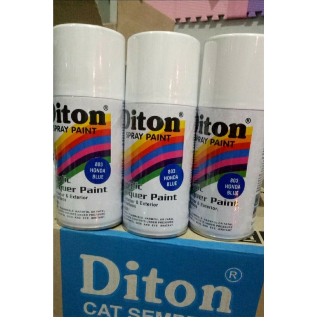 Diton Honda Blue 803 Biru Candy Candytone Transparan Cat Pilok Motor 300ml Pilox warna Biru Kendi Me