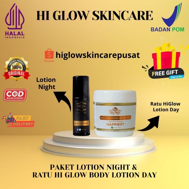 PAKET BODY LOTION NIGHT & RATU HI GLOW BODY LOTION DAY HI GLOW SKINCARE