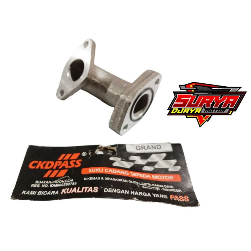 Manipul intake manipol insulator aluminium grand supra supra fit lama new legenda bengkok / miring k
