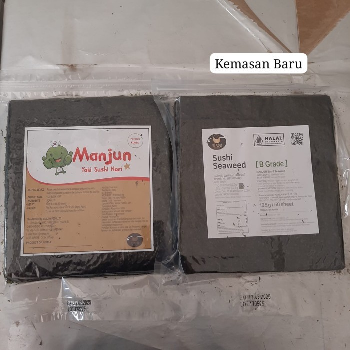 

Ay00! Manjun Yaki Sushi NGrade B 50 Lembar Halal