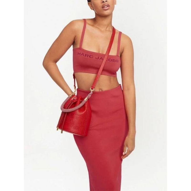 Marc Jacobs Mini Bucket Bag Leather True Red
