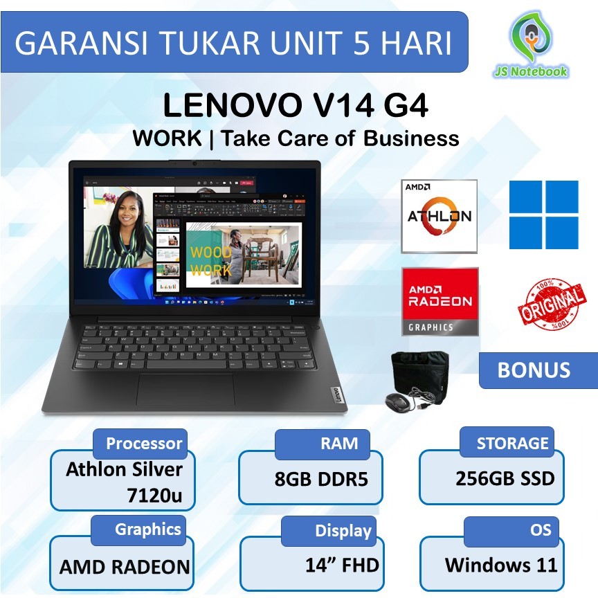 Laptop Lenovo Amd Athlon Silver 7120u RAM 8GB SSD 256 Windows 11