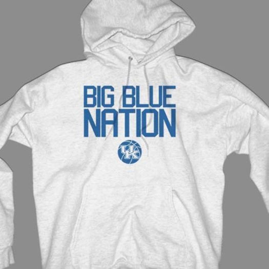 Big Blue Nation Kentucky Wildcats Hoodie Jumper Bahan Cotton Fleece | New Pullover Hoodie