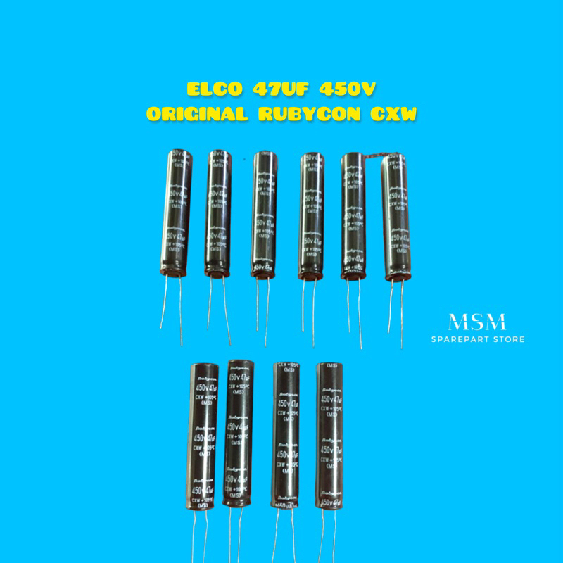 ELCO 47UF 450V ORIGINAL RUBYCON CXW