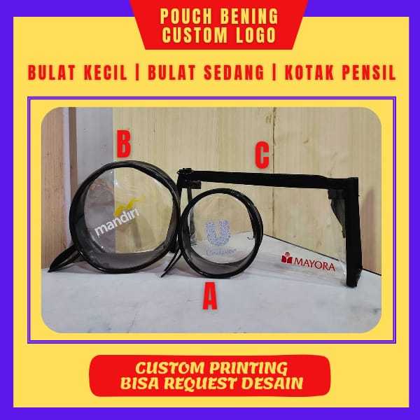 Mini Pouch Travel Transparan Custom Logo Mandiri Unilever Mayora Unik / Travel Bag Tas Kosmetik Wash