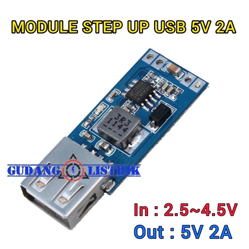 Module Step Up USB DC 0.9-5V To 5V 2A Cas Hp Fast Charging