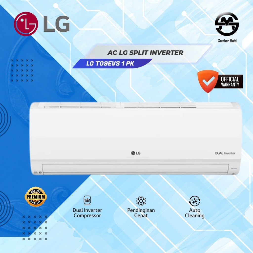 PROMO PASANG AC LG INVERTER 1PK T09EV5 Dual Cool Eco Smart Inverter