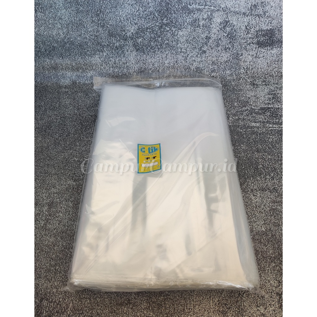Plastik Ziplock Bening 35x45 Plastik Packing Baju Sepatu Plastik Klip tanpa plong Besar