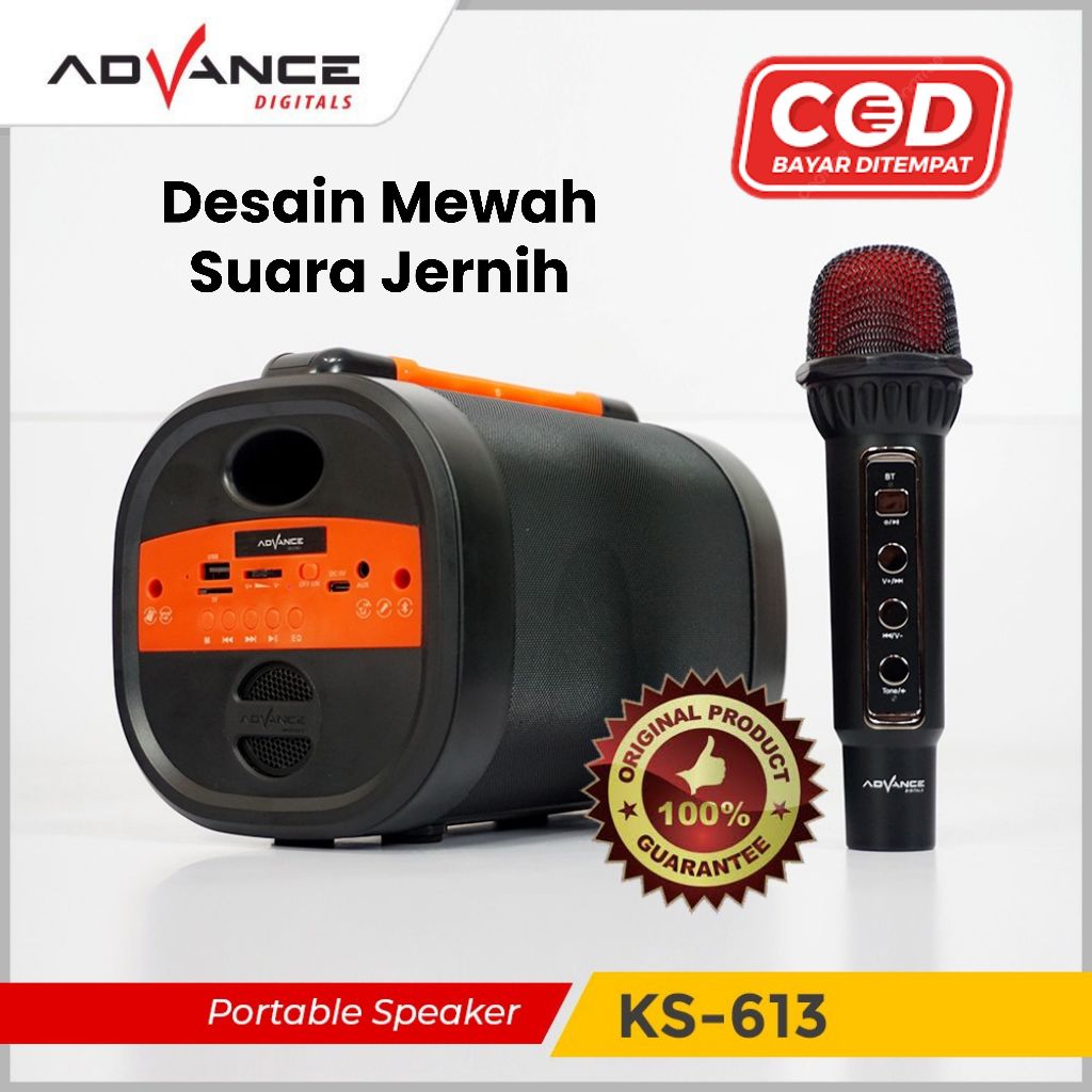 ADVANCE Speaker Bluetooth KS-613 5inch Best Seller Speaker Multimedia Bergaransi Resmi - Speaker Blu