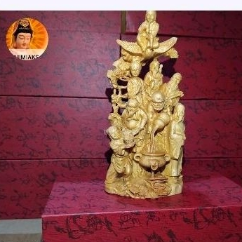 Patung delapan Dewa/Patung 8dewa kayu uk 6,5inch