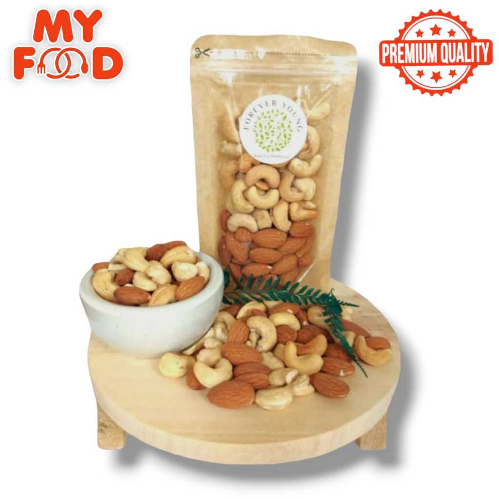 

[Myfoodofficial] - Superfood Roasted Mede Mete + Roasted Almond Mixed Premium Quality / Mede Panggang Mixed Almond Panggang Kualitas Premium