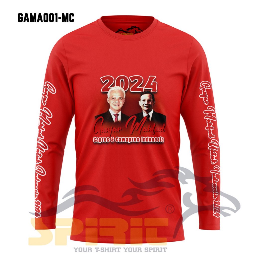 Baju Pasangan Ganjar Pranowo-Mahfud Kaos Pasangan Ganjar Pranowo-Mahfud Md " Menuju Indonesia Unggul