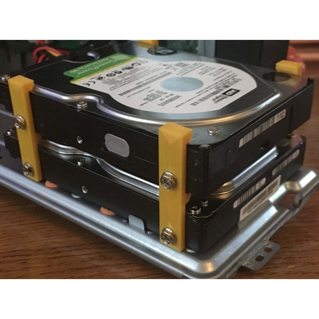 Stand Hardisk 3.5'' 2 Susun CPU PC Komputer Rak HDD Bracket Case Dudukan Hard Disk Mount Docking
