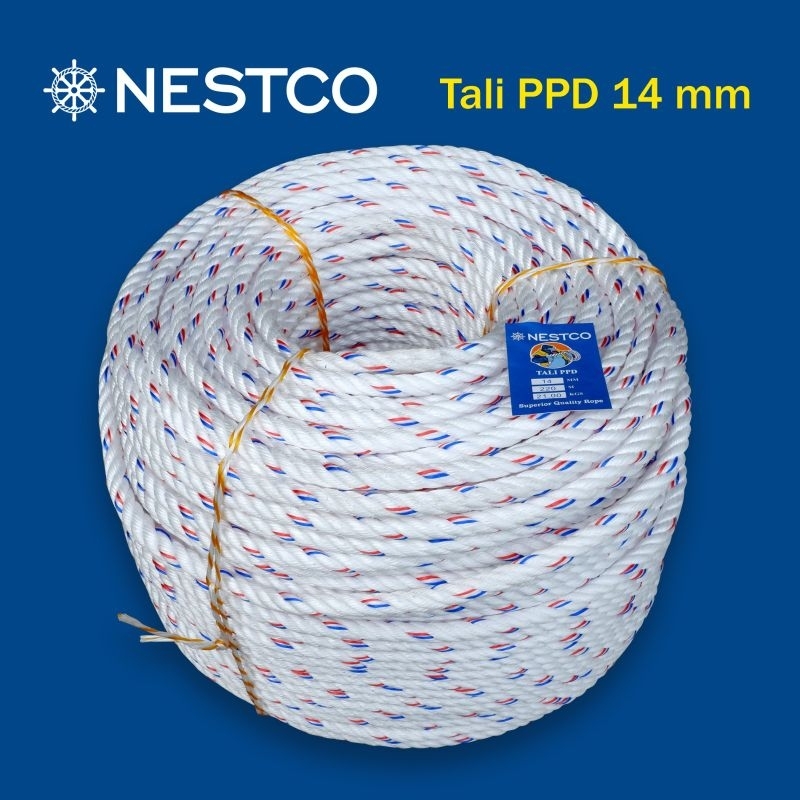 

Tali Tambang PPD Putih ukuran 14 mm berat 21 kg panjang 220 m /per 1 roll