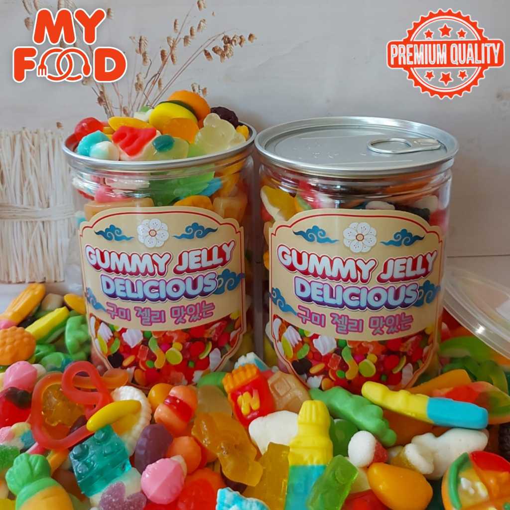 

[Myfoodofficial] - Can Besar Gummy Jelly Fancy Viral Korean Jelly Aneka Rasa Mix Kualitas Premium