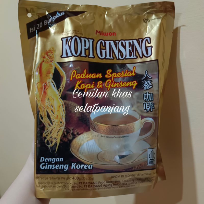 

KOPI GINSENG KOREA 400GRAM