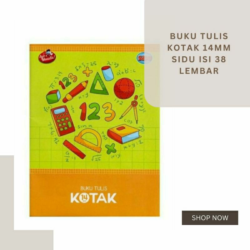 

Buku tulis Kotak 14MM SiDU isi 38 lembar