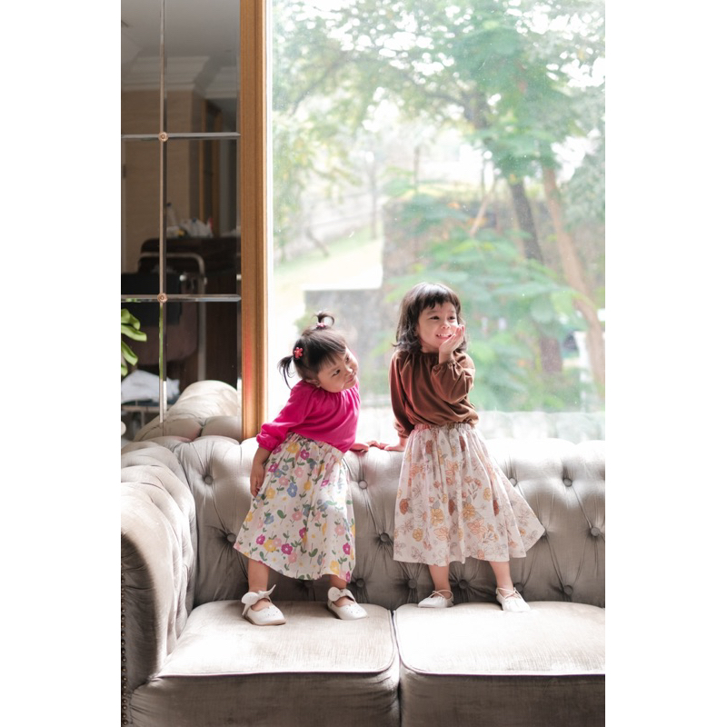 Ameera Set Long Skirt Setelan Anak Perempuan Kids Embassy Earth Tone
