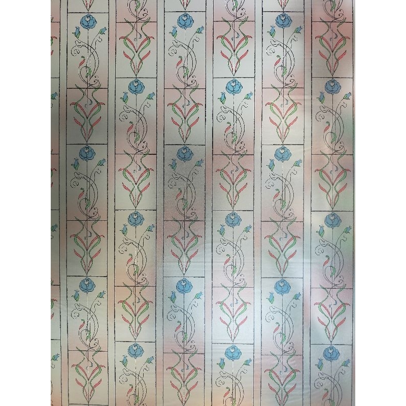 stiker kaca sandblast motif patri merah