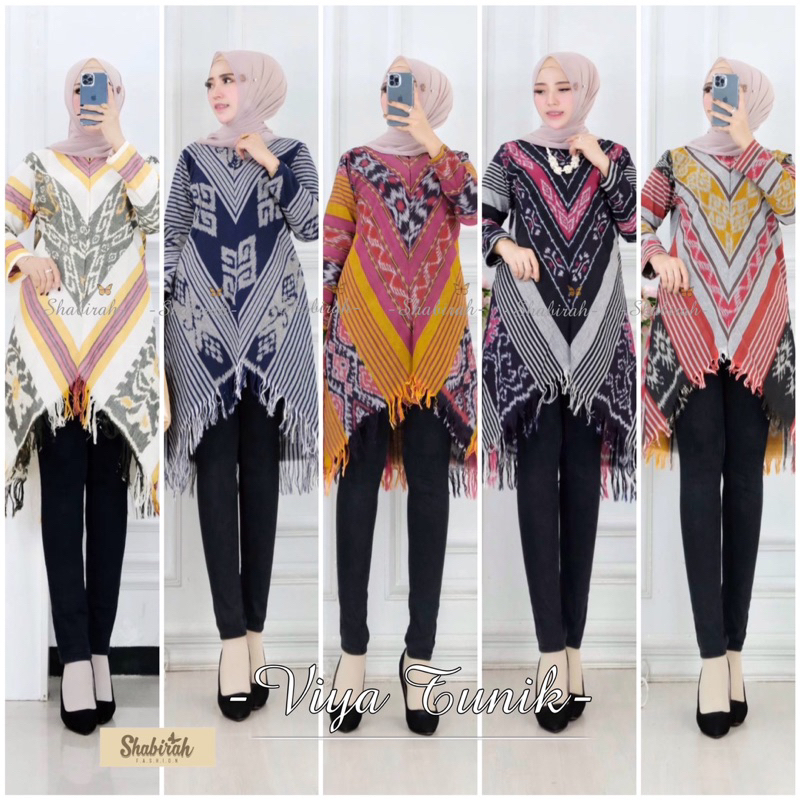VIYA TUNIK - ATASAN BATIK WANITA - ATASAN WANITA KANTOR TENUN TROSO ETNIK TRENDI CASUAL