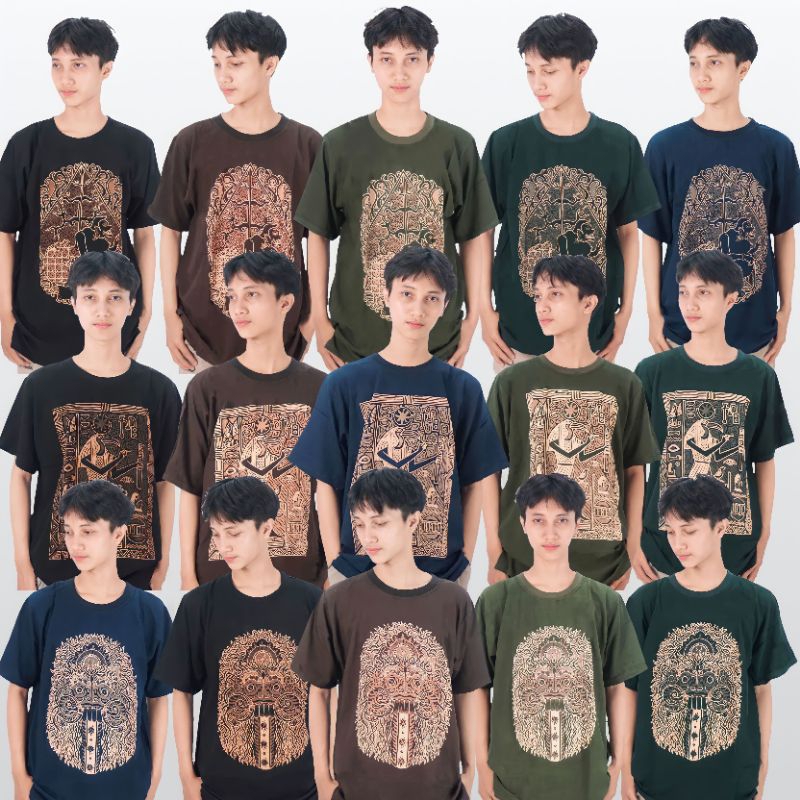 KAOS WAYANG ATASAN PRIA Motif Wayang Reog Bali, Motif Wayang Semar, Motif Wayang Mesir-Kaos Pria Bat