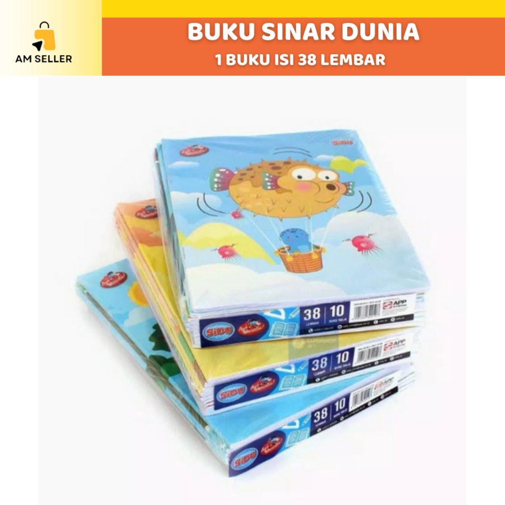 

Buku Tulis Sinar Dunia 38 Lembar dan 58 Lembar 1 Pack Original isi 10