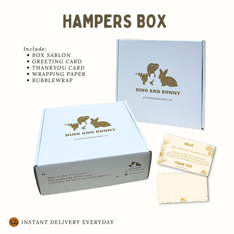

DINOANDBUNNY - Hampers Box Packaging With Bubblewrap - Kado Bayi Anak - Newborn Baby Kids
