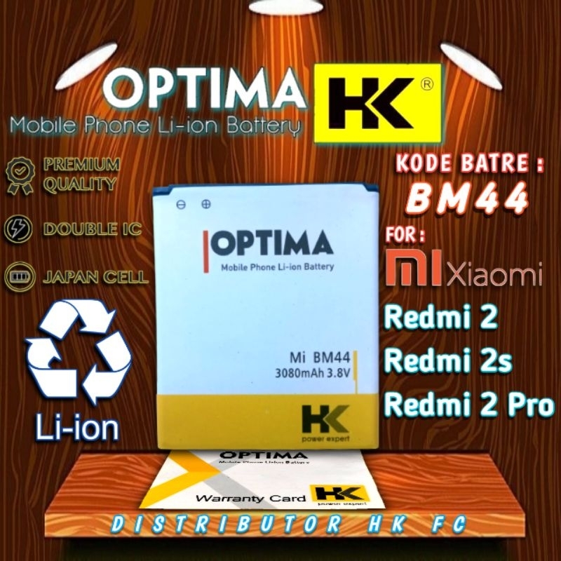 BATRE Xiaomi Redmi 2 Battery BM44 REDMI 2s Baterai Redmi 2Pro BM 44 double power