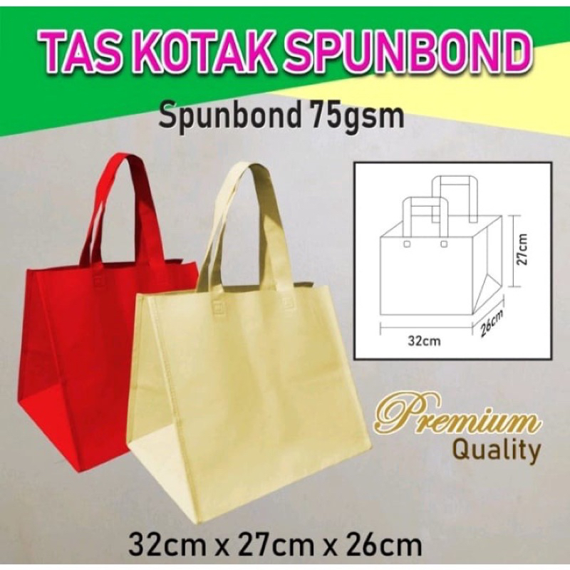 

Goodiebag / tas spon muat untuk bok 18 dan bok 20 paket,12 pcs