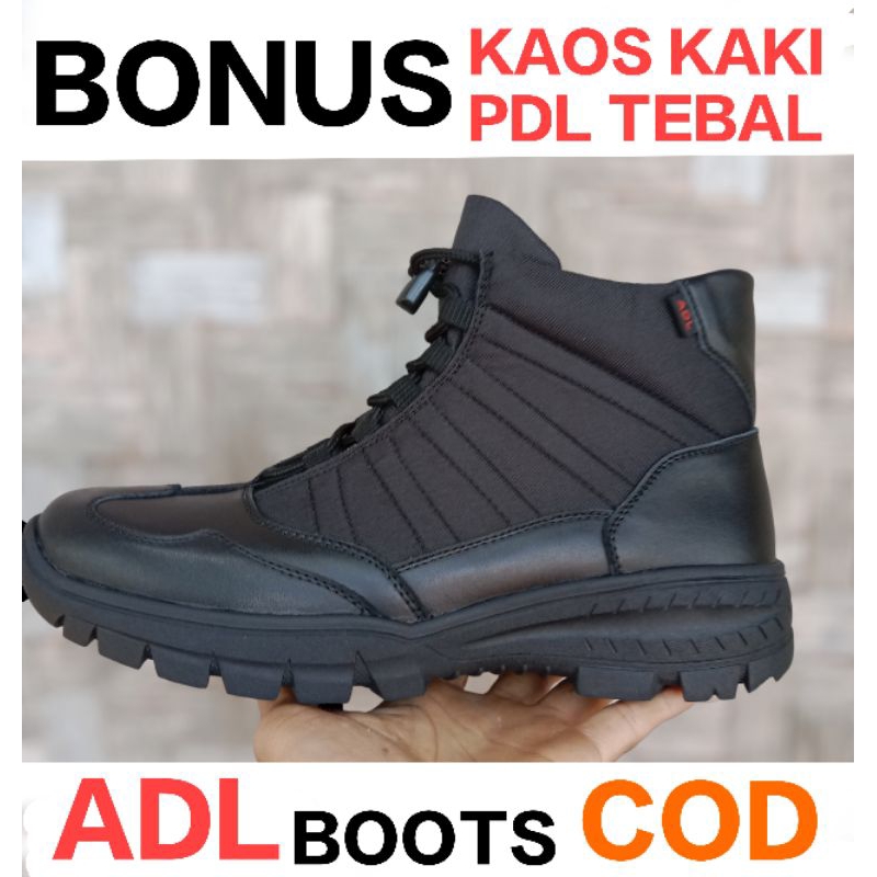 ADL BOOTS sepatu PDL pendek LANTAS POLRI titan low cut 100%asli kulit SAPI