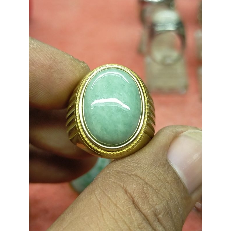 cincin batu akik dan permata natural giok nabire Papua type a