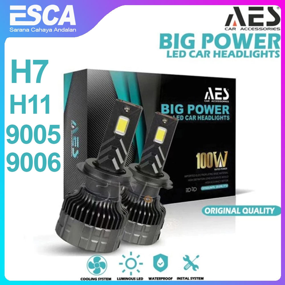 Lampu LED Turbo Headlight P5 100 Watt | High Power High Performance | H11 - H7 - Hb3/9005 - H4 - Hb4