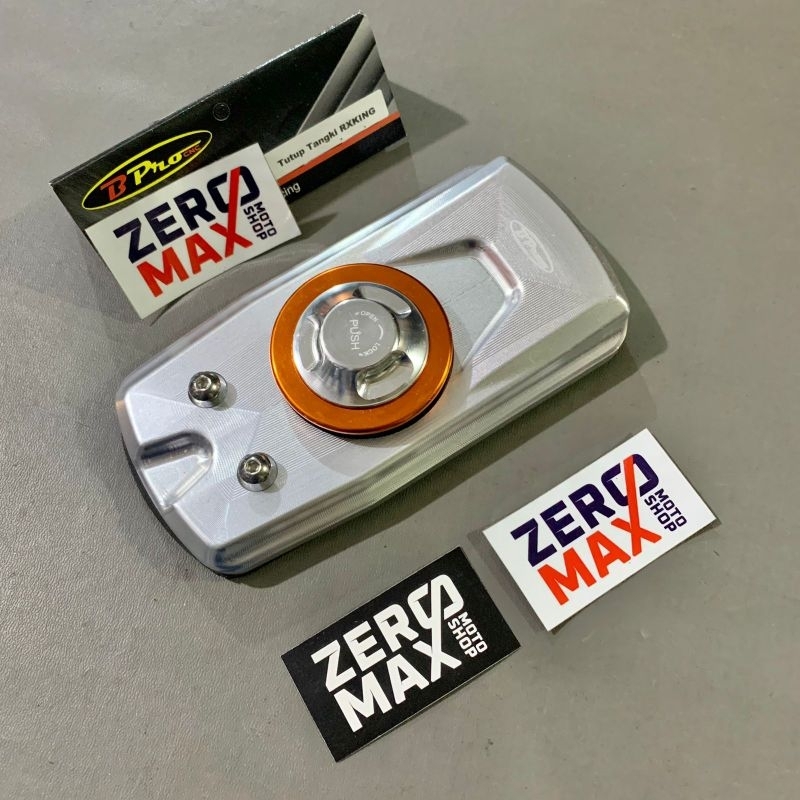 Tutup Tangki Bensin Fuel Cap BPRO Model 3D Silver Yamaha RX King RXKing Original