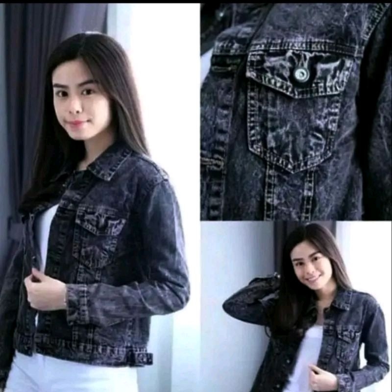 Jaket biondy jeans jaket jeans wanita