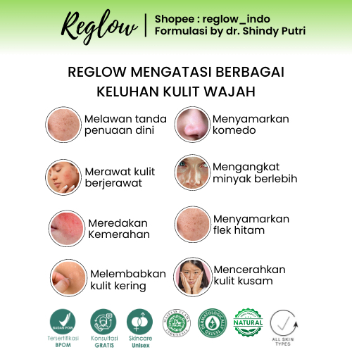 Reglow Intensive Whitening Night Cream Atasi Flek Membandel Mencerahkan & Memperbaiki Tekstur Kulit