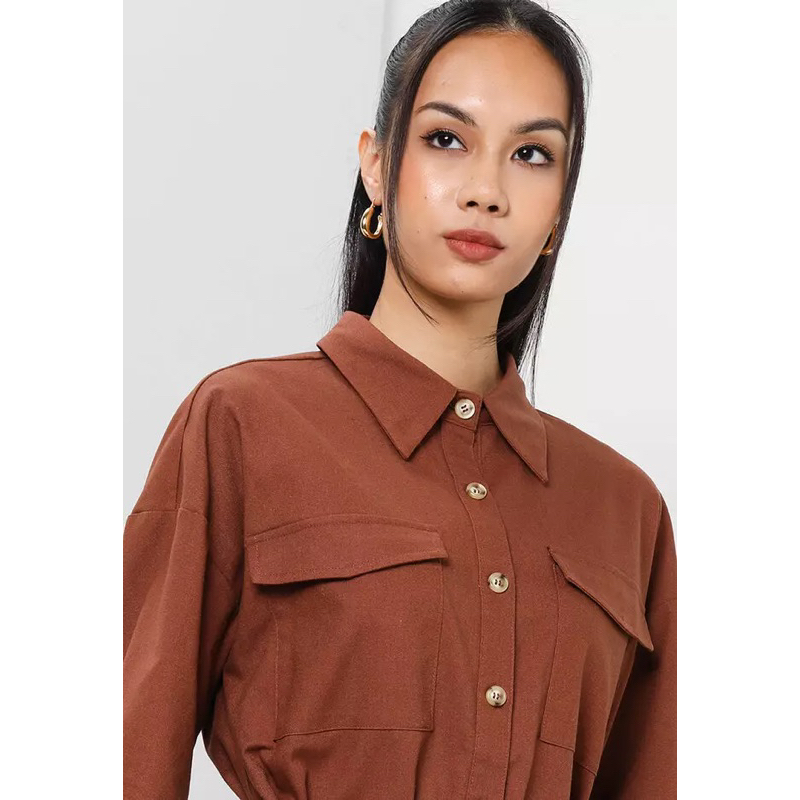 zara shirt brown